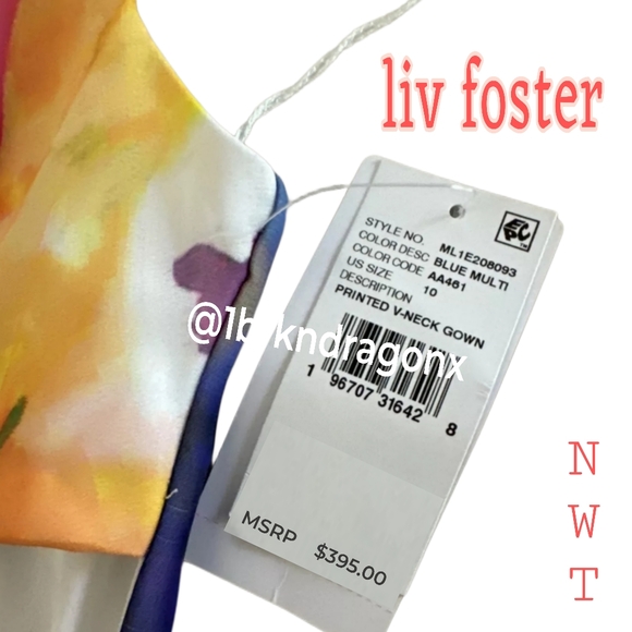 NWT Cut Out Dress Tropical Beach Tye-Die Floral Floor Length Dress A-Line Slit - Picture 3 of 16